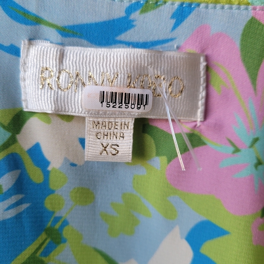 Ronny Kobo Demna Silk Floral Tie-Waist Crop Top Blouse XS Retail $298 Excellent - Picture 3 of 16